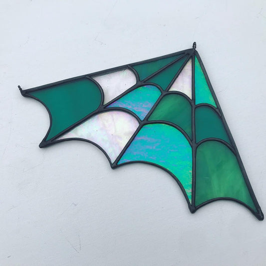 Stained Glass Spider Web Corner