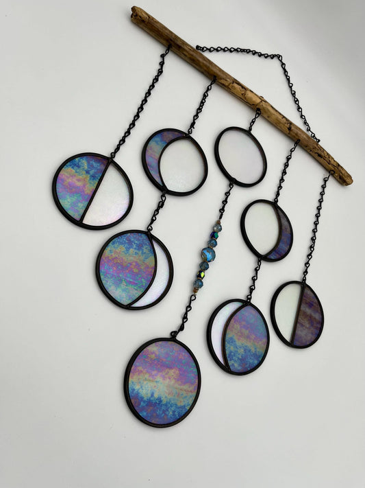 Moon Phases Stained Glass Suncatch/Decor