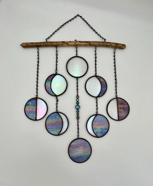 Moon Phases Stained Glass Suncatch/Decor